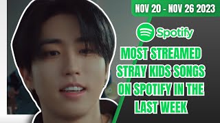 [TOP 30] MOST STREAMED STRAY KIDS SONGS ON SPOTIFY IN THE LAST WEEK | NOV 20 – NOV 26 2023