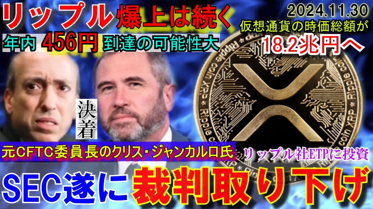 リップル(XRP)SEC遂に裁判を取り下げか⁉年内XRPは3ドルになる可能性大！リップル社がETPに投資！金融に革命を起こす！爆上げは続く！ -  YouTube
