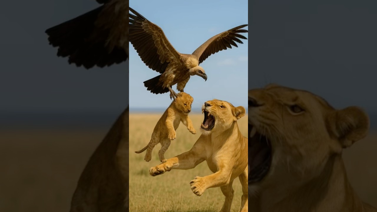 Eagle vs Lion Cub | Survival in the Wild 🦅🦁 