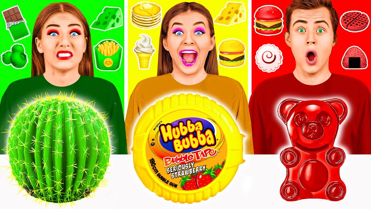 24 Часа Едим Еду Одного Цвета Челлендж | Съедобная Битва от Fun Challenge