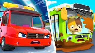 Bayi Panda Bergembira Saat Naik Kendaraan Bus | Lagu Anak-anak | BabyBus Bahasa Indonesia