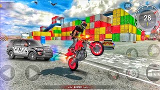 Red Ducati Hypermotard Police Chase Run - Xtreme Motorbike Gameplay Android IOS  screenshot 5