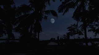Background efek pemandangan bulan malam hari | pemandangan langit malam 🌙🌌