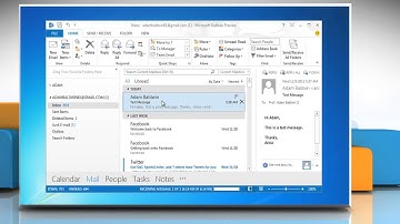 How to create a contact from a received email in Outlook 2013 in Windows® 7