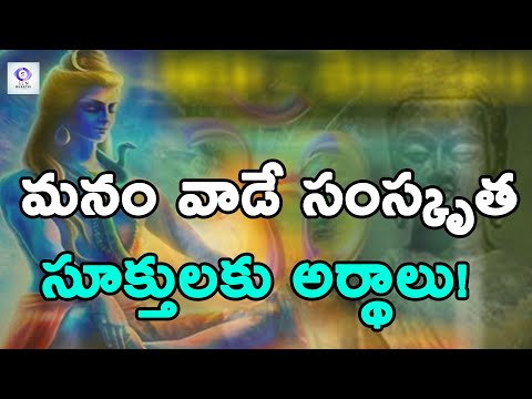 మనం వాడే సంస్కృత సూక్తులకు అర్థాలు! || Sanatana dharma || SLN Bhakti