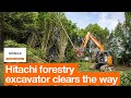 Hitachi forestry excavator clears the way for french motorway project