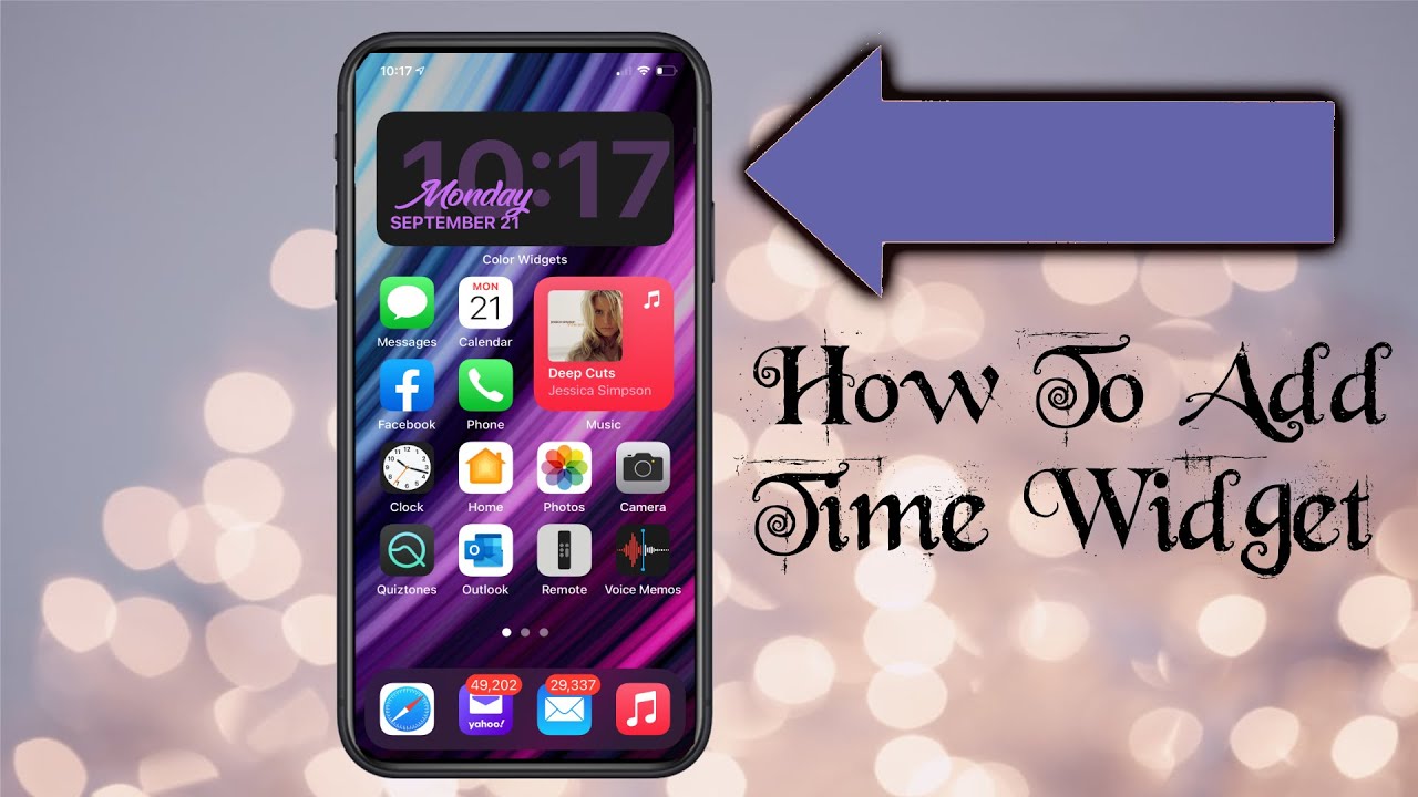 How To Add Time & Date Widget (iOS 14) Free! YouTube