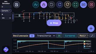 Jelc.Simulator is a full electronic circuit simulator for electronics students and teachers.