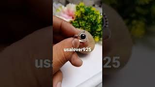 Black Onyx Round Gemstone Vintage Silver Women Handmade Ring Jewelry By Usalover925