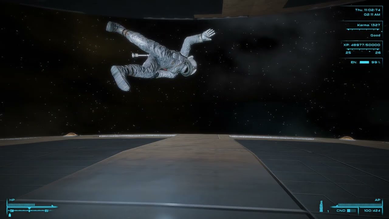 What happens if you jump off the spaceship - Fallout 3: Mothership Zeta