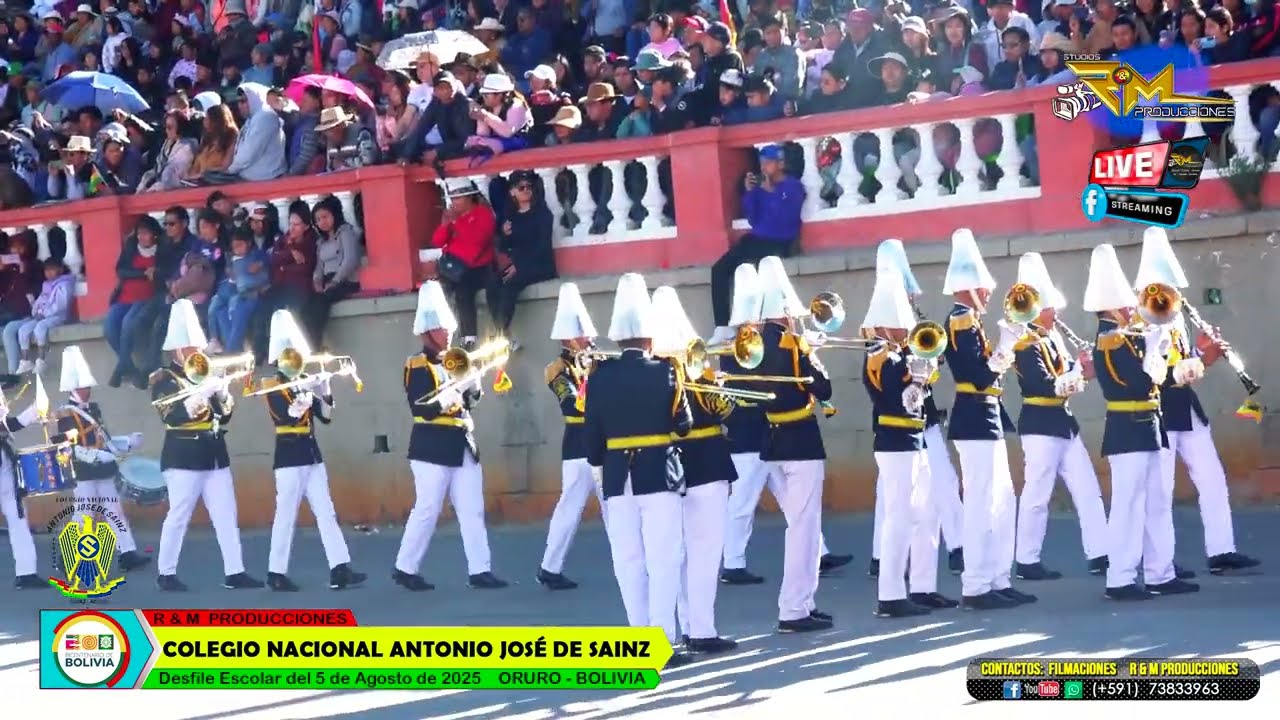 Banda De Musica Colegio Nacional Antonio José de Sainz, Desfile Civico Estudiantil 2025 BICENTENARIO