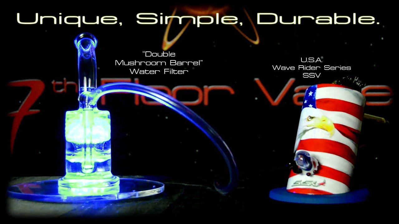 ELEV8 Glass - Double Mushroom Barrel Water Filter