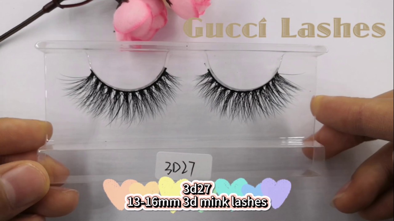 Guccilashes 13-16MM 3D 100% mink lashes wholesale--3D27