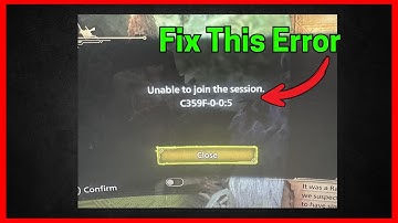 Fix Unable to join the session (C359F-0-0:5) in Monster Hunter Wilds