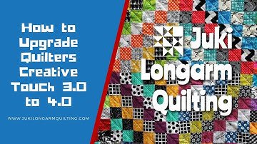 How to Upgrade Quilters Creative Touch 3 0 to 4- JukiLongarmQuilting.com