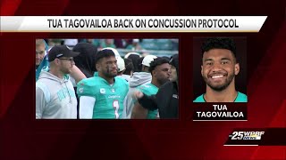 Dolphins quarterback Tua Tagovalia enters concussion protocol for second time this season