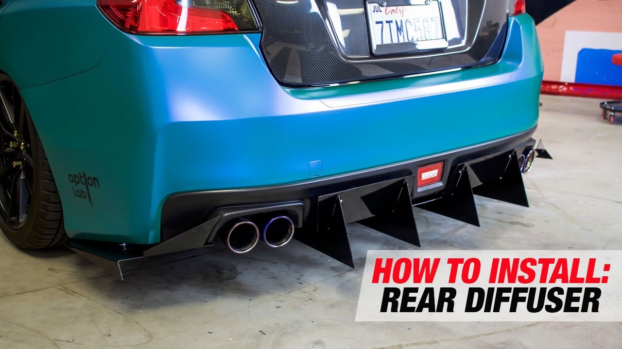 How To Install 2015 2018 Subaru Wrx Sti Rear Diffuser Youtube