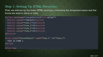 How to Hide and Show Forms with JavaScript Based on Select Options