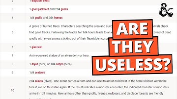 Should you use RANDOM ENCOUNTERS in Dungeons and Dragons?