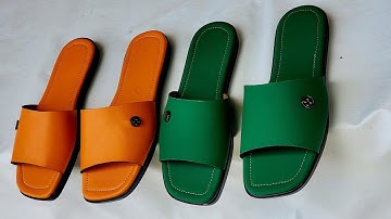Open toe slide making process for beginners in shoemaking