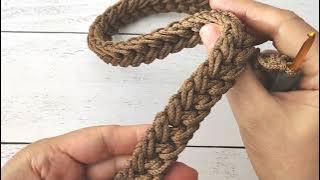 Super Easy, How to Crochet Bag Strap or Crochet a Cord Step by Step