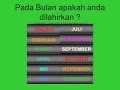 WATAK MANUSIA BERDASARKAN HARI, TANGGAL, BULAN LAHIR DAN GOLONGAN DARAH