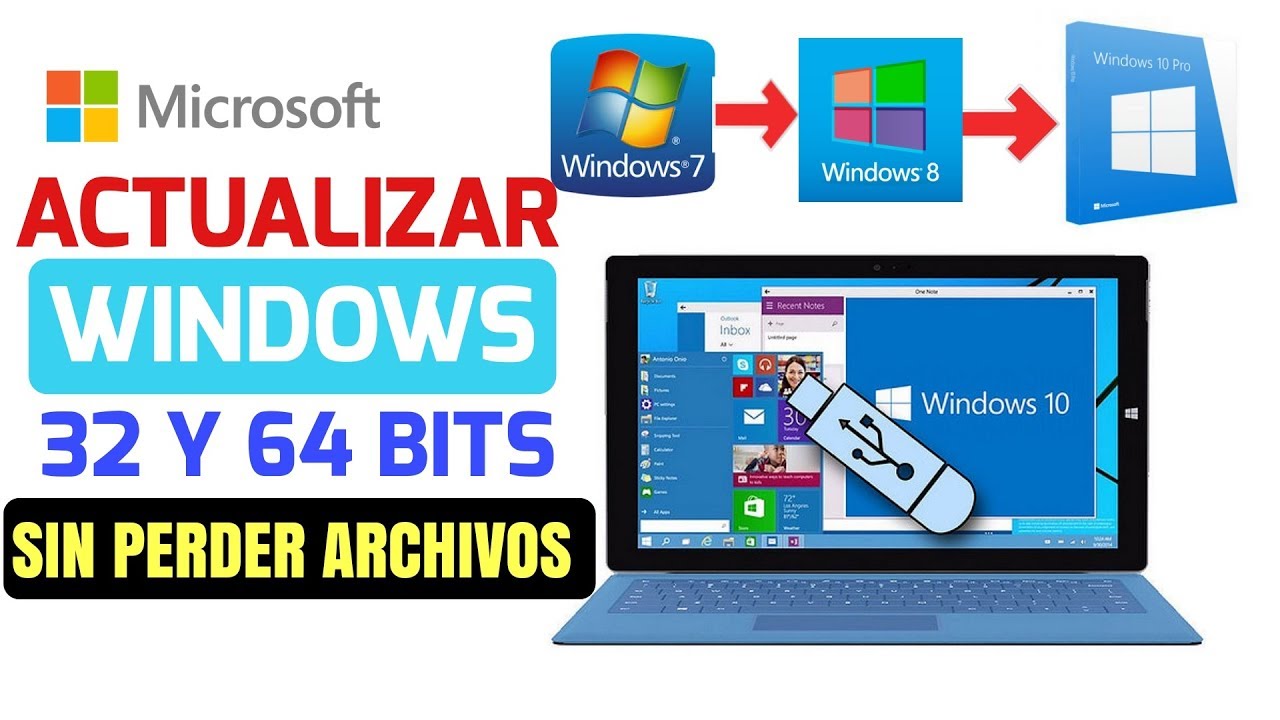 Actualizar Windows Xp/7/8/8,1 a WindowS 10 Pro original | 32 y 64 bits