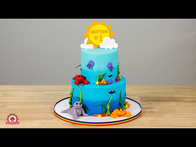 Under The Sea Themed Birthday Cake 