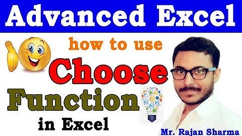how to use choose function in excel II जरूर सीखे choose formula एक्सेल मे II powerful function