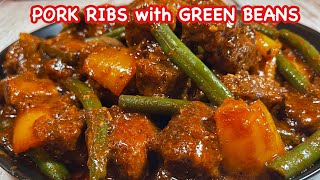 SINARSAHANG RIBS | Kakaibang luto ng sinarsahang ribs | How to make SAUCY RIBS with GREEN BEANS