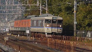 JR西日本 223系 2000番台 湖西レジャー号 新快速 近江今津行き 223系2000番台 新快速播州赤穂行き 113系 L3編成 更新車+湘南色混色 山科20091122