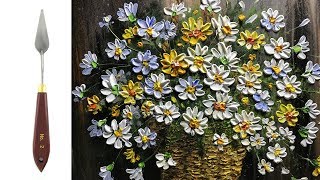 Challenge #19 | Pretty hanging basket of wild flowers Heavy body ACRYLIC Paint