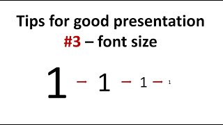 Tips for good presentation - #3 (font size) | Hindi