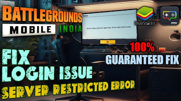 How To Fix BGMI Server Is Busy Restrict Area In Emulator - Bluestacks And Msi App Player