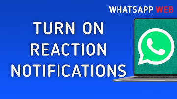 How to Turn On Reaction Notifications on WhatsApp Web On PC (New Update)