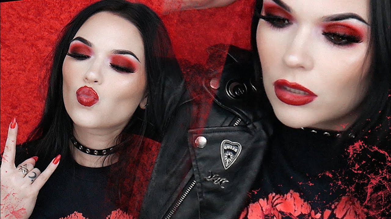 Madam Noire Makeup Studio: Black and red goth makeup