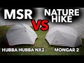 COMPARATIVO NatureHike Mongar VS MSR Hubba Hubba NX