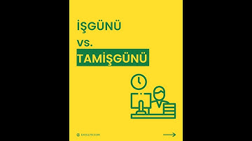 Excelde İŞGÜNÜ Formülü vs.TAMİŞGÜNÜ Formülü | #Excel 751 | #shorts
