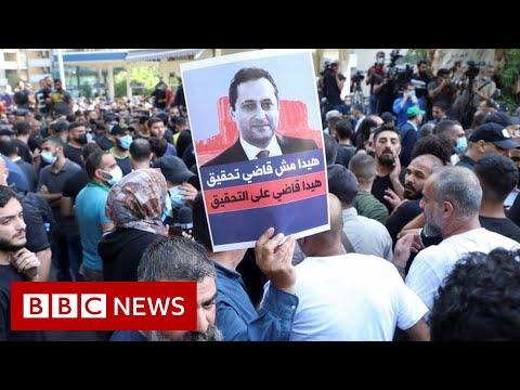 Gunfire erupts at protest over Beirut port blast judge - BBC News