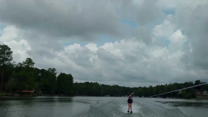 Carole Skiing on Lake Murray on my Birthday 2012 -...