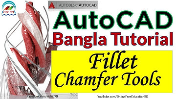 14.  Autocad Bangla Tutorial ( Fillet & Chamfer Tools )