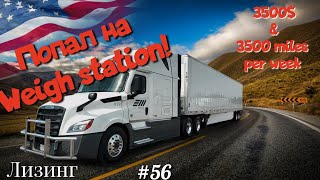 Попал на Weigh Station! Дальнобой по США. Лизинг. Зарплата дальнобойщика в Америке!  #56