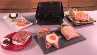 Tefal Croque Monsieur Sandwich Pan + 1 Recipe Book, Black, 4.2 x 15.5 x  24.2 cm : : Home & Kitchen