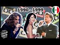 Las 5 canciones mexicanas ms escuchadas cada ao de los 90s 19901999  top5 de cada ao