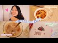 a weekend vlog: cooking stir fried chicken + rice cakes, june bujo set-up 😋