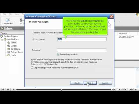 Video: How To Set Up An Outlook Express Account