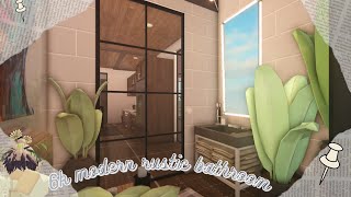 ROBLOX|| Bloxburg: modern rustic bathroom- 6k