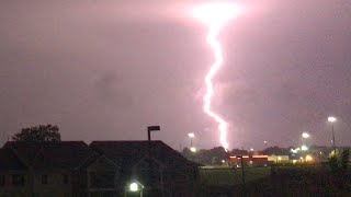  | Intense Early Morning Heavy Massive Thunderstorms & Lightning - Maryville, MO