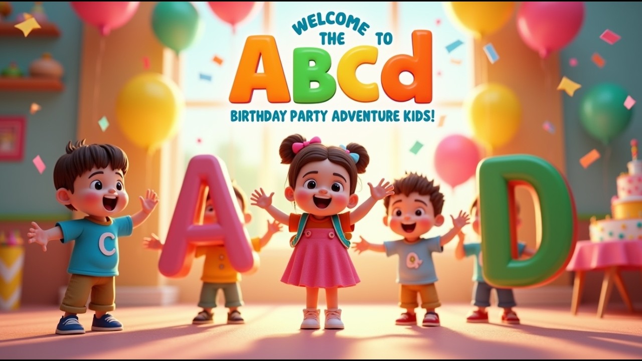 ABCD BIRTHDAY PARTY ADVENTURE! “|ABCD Rhyme with Fun Animation for kids ...