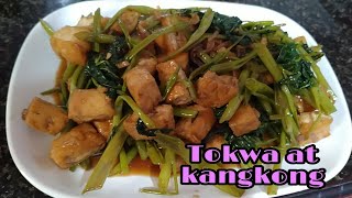 tokwat kangkong with oyster sauce